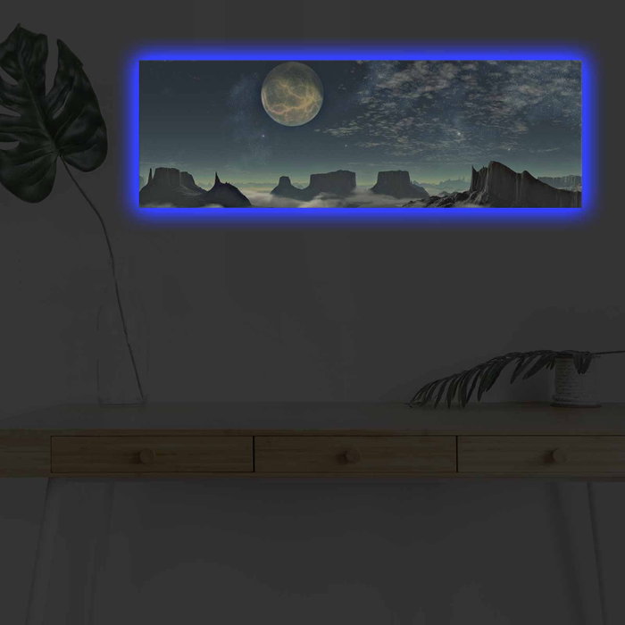 Wallity Lienzo Decorativo Iluminado con LEDs 30 x 90 cm Multicolor Wallity Lienzo Decorativo Iluminado con LEDs 30 x 90 cm Multicolor